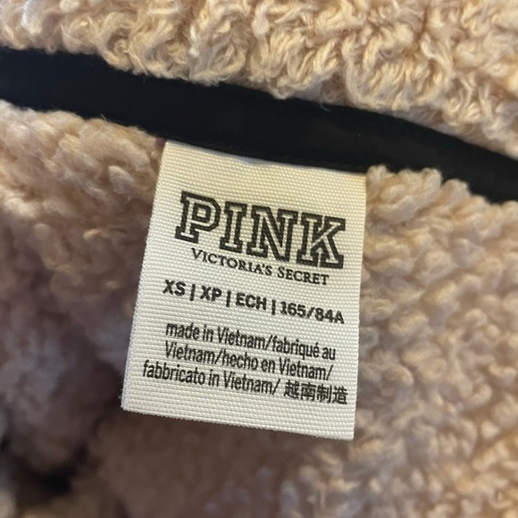 🏷️ PINK Victoria’s Secret half zip pullover sz extra small zip up pocket - Picture 5 of 5